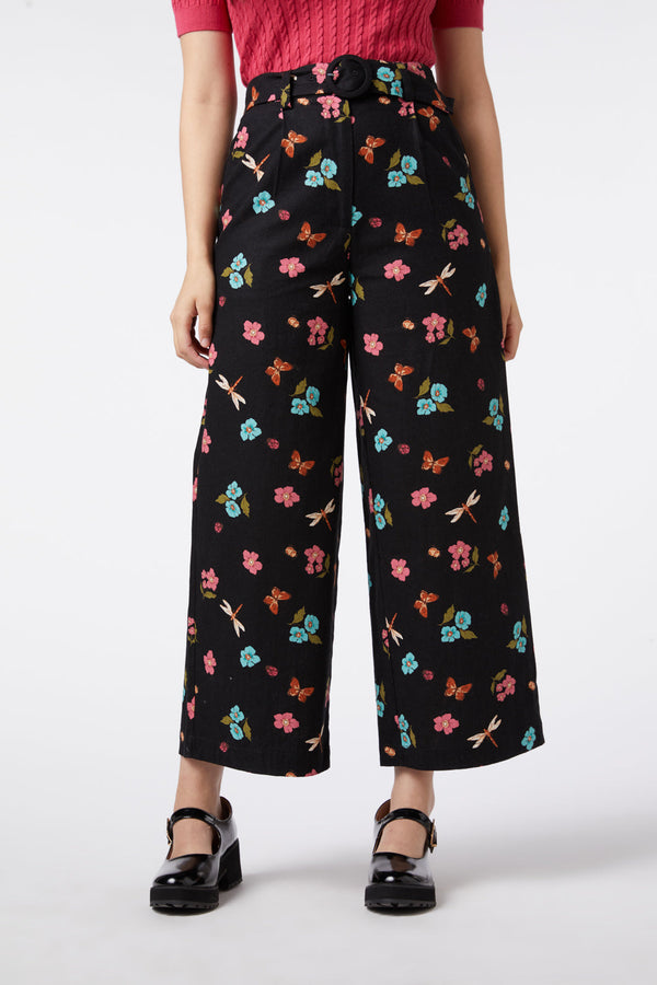 Princess Highway - Serena Flora Pant - black