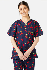 Princess Highway - Sweet Cherry Scrub Set - navy