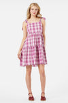 Princess Highway - Andie Check Sun Dress - berry