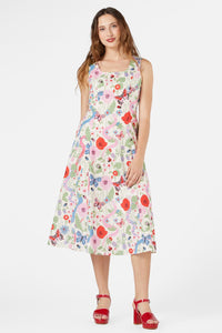 Princess Highway - Luna Snake Midi Dress - cream