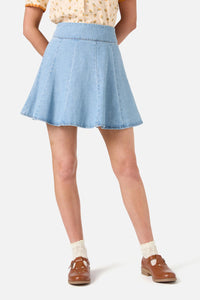 Princess Highway - Clara Denim Mini Skirt - light-blue-denim