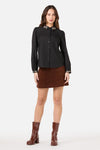 Princess Highway - Flora Bee Embroidered Blouse - black