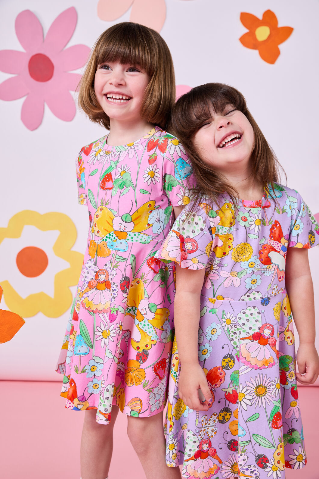 Princess Highway - Fairies Kids Skater Dress - pink