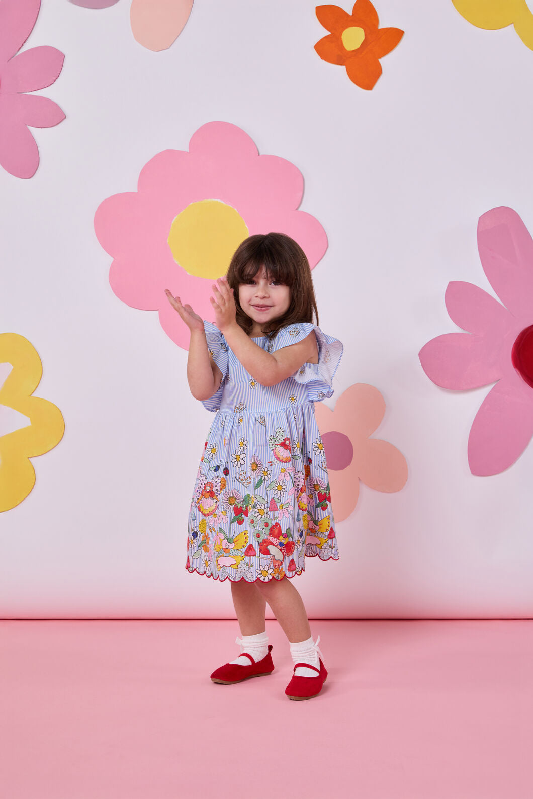 Princess Highway - Fairies Kids Border Dress - blue