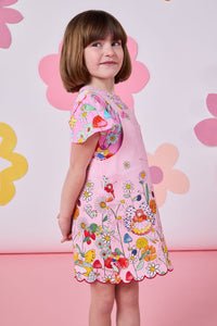 Princess Highway - Fairies Kids Stripe Pinafore - pink