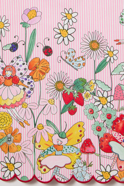 Princess Highway - Fairies Kids Stripe Pinafore - pink