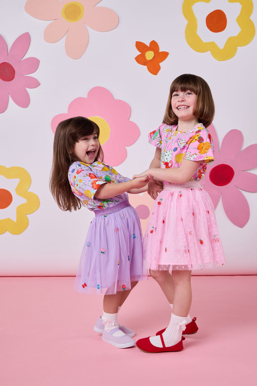 Princess Highway - Pretty Emb Kids Mesh Skirt - lilac