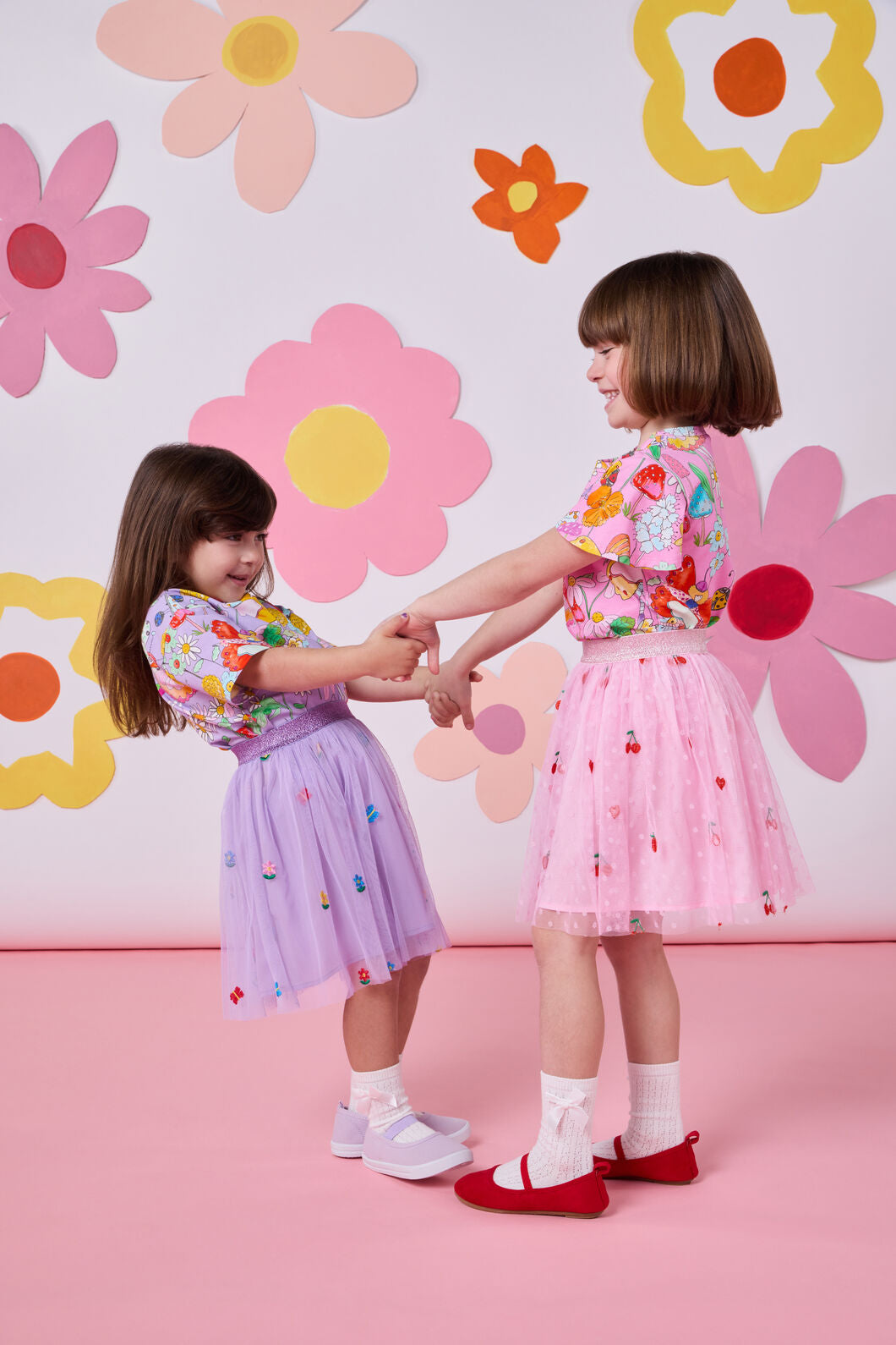 Princess Highway - Pretty Emb Kids Mesh Skirt - lilac