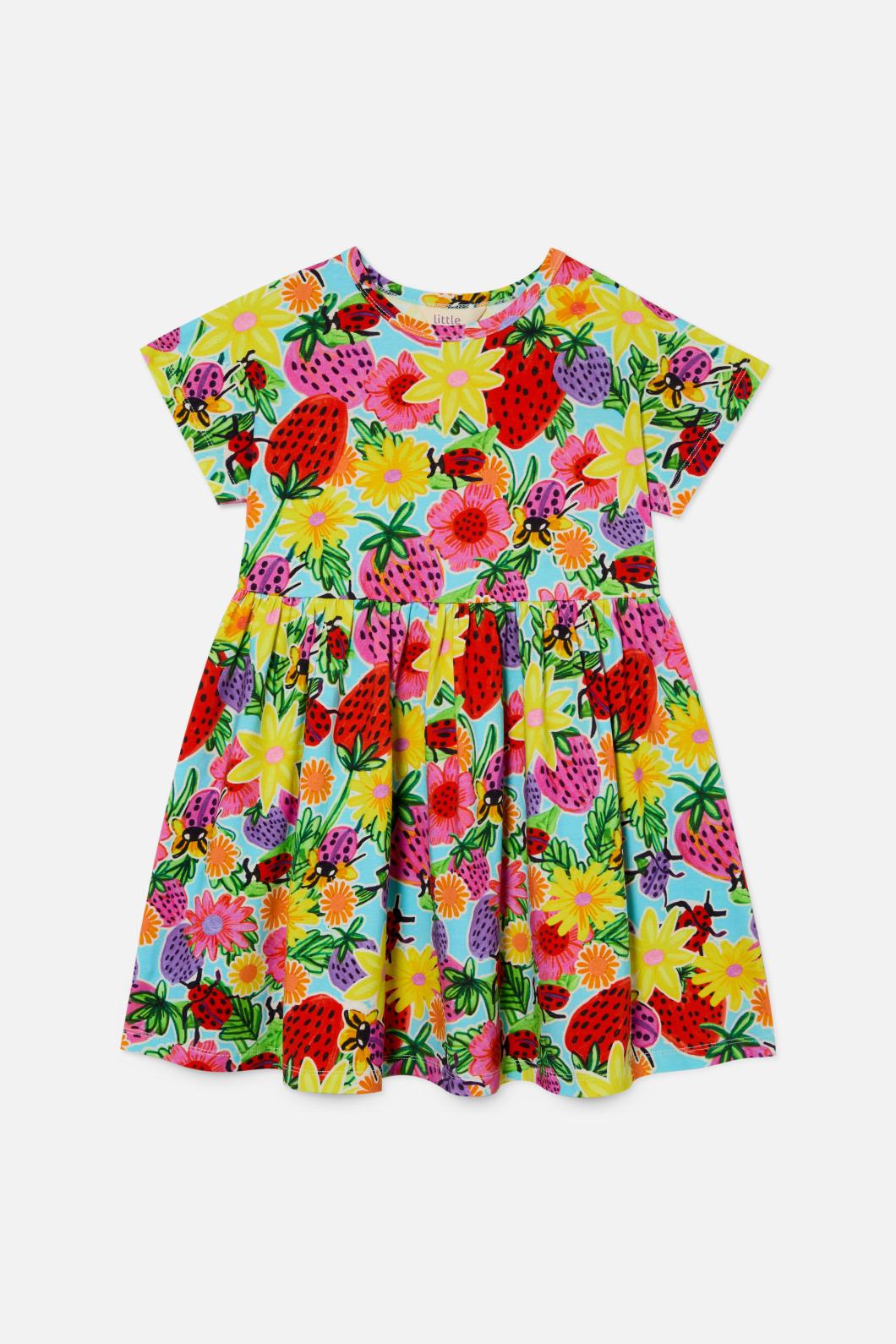 Princess Highway - Ladybug Kids Dress - blue