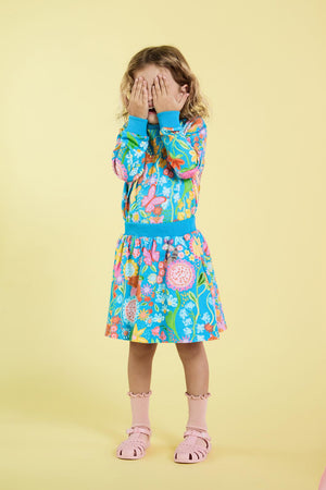 Princess Highway - Folk Flower Kids Skirt - blue