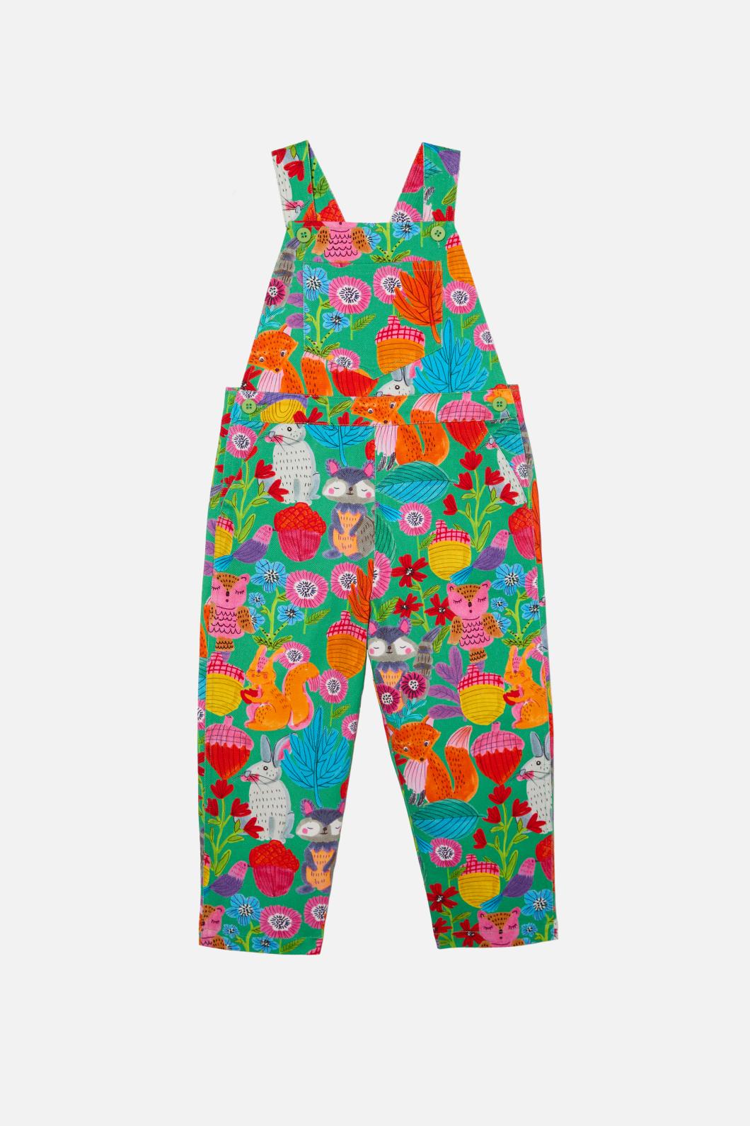 Princess Highway - Woodland Kids Overalls - green