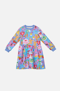 Princess Highway - Bunny Love Kids Dress - blue