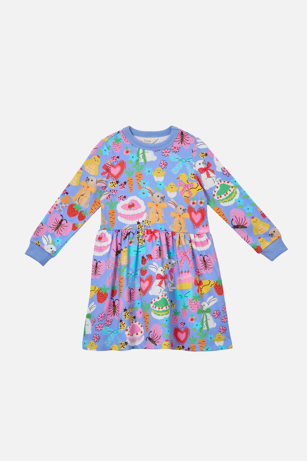 Princess Highway - Bunny Love Kids Dress - blue