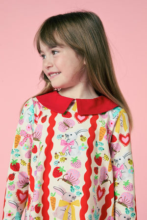 Princess Highway - Bunny Stripe Kids Dress - multi