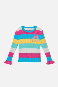 Princess Highway - Cottage Stripe Kids Rib Top - multi
