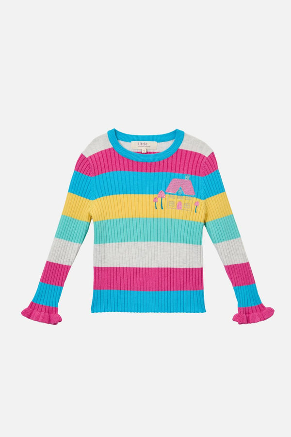 Princess Highway - Cottage Stripe Kids Rib Top - multi