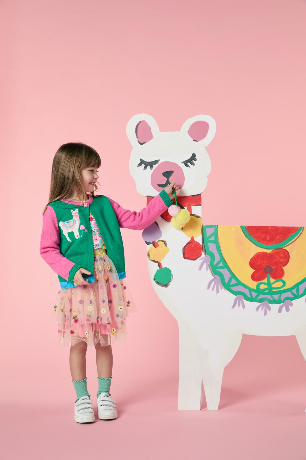 Princess Highway - Llama Kids Cardigan - multi
