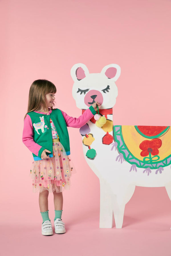 Princess Highway - Llama Kids Cardigan - multi