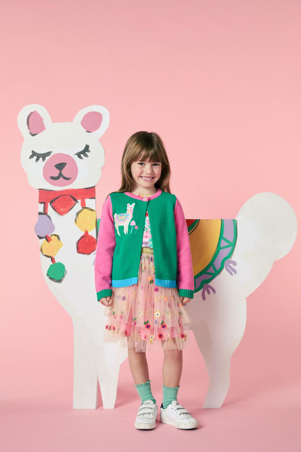 Princess Highway - Llama Kids Cardigan - multi