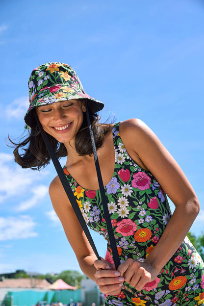 Princess Highway - Floral Field Reversible Hat - black