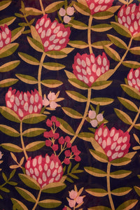 Princess Highway - Protea Cotton Scarf - navy