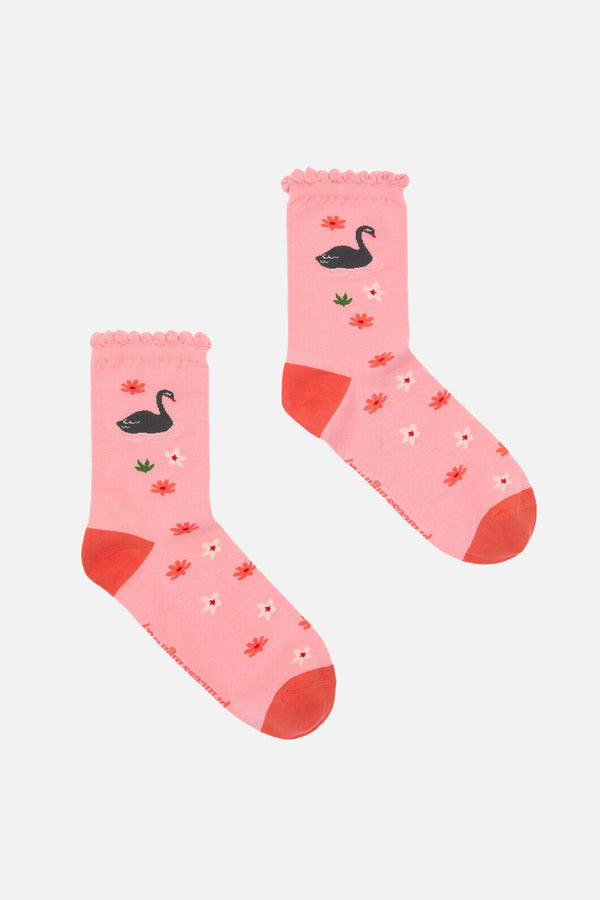 Princess Highway - Swan Sock - pink