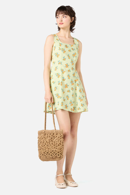 Princess Highway - Tan Flower Straw Bag - tan