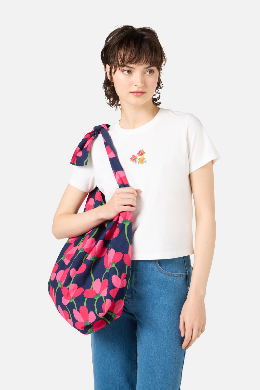 Princess Highway - Lulu Floral Slouchy Bag - navy