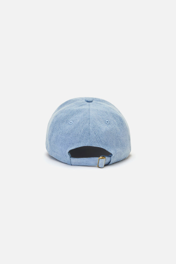 Princess Highway - Washed Embroidered Floral Cap - blue