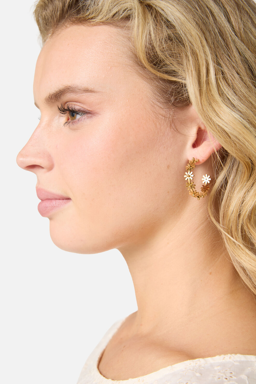 Princess Highway - Daisy Hoop Earrings - gold