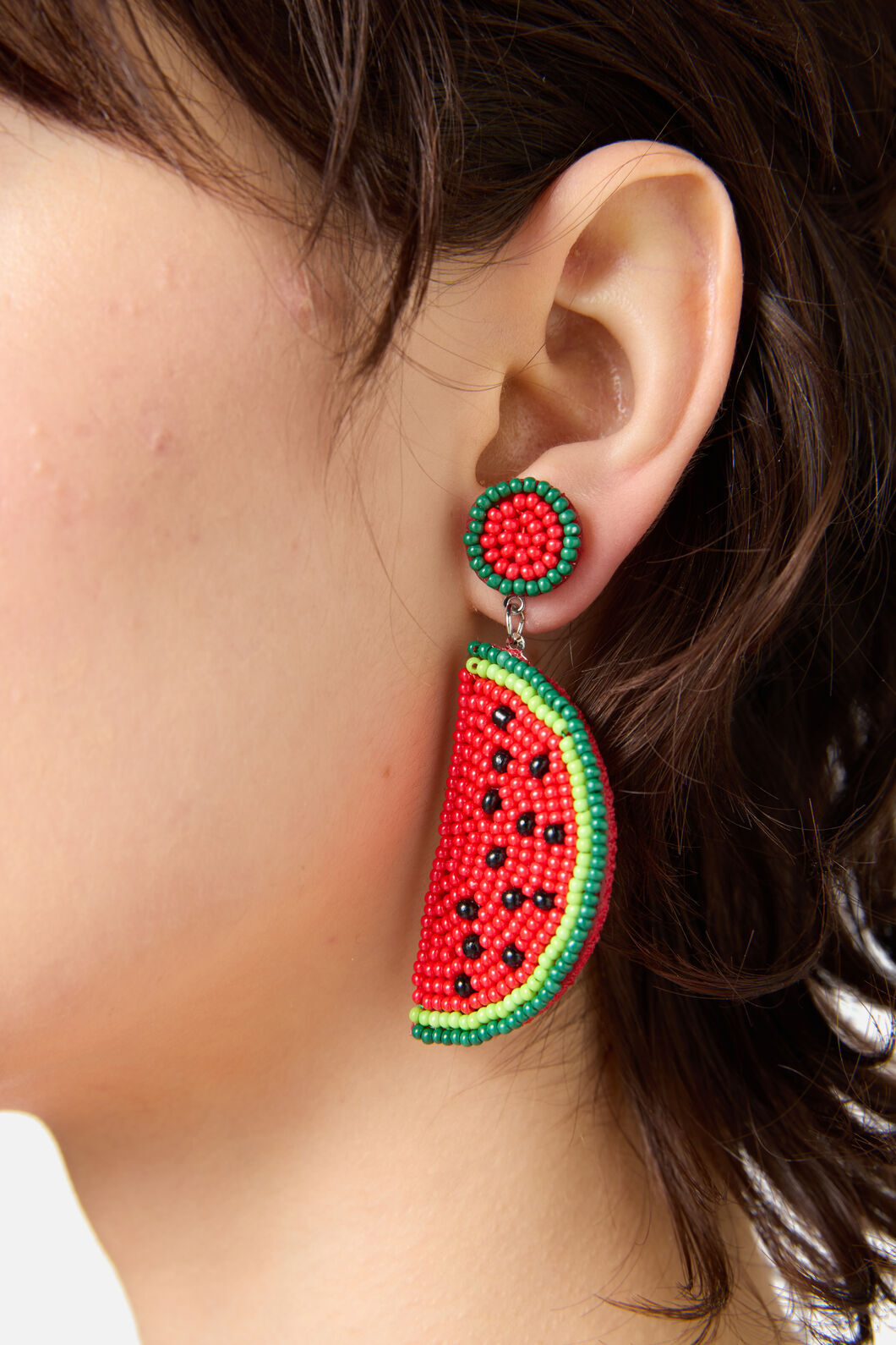 Princess Highway - Watermelon Beaded Earrings - watermelon