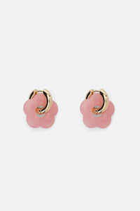 Princess Highway - Pink Hoop Daisy Earrings - pink