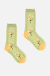 Princess Highway - Cute Flower Bunch Socks - green