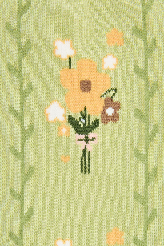 Princess Highway - Cute Flower Bunch Socks - green