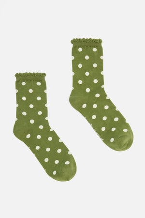 Princess Highway - Olive Spot Socks - olive