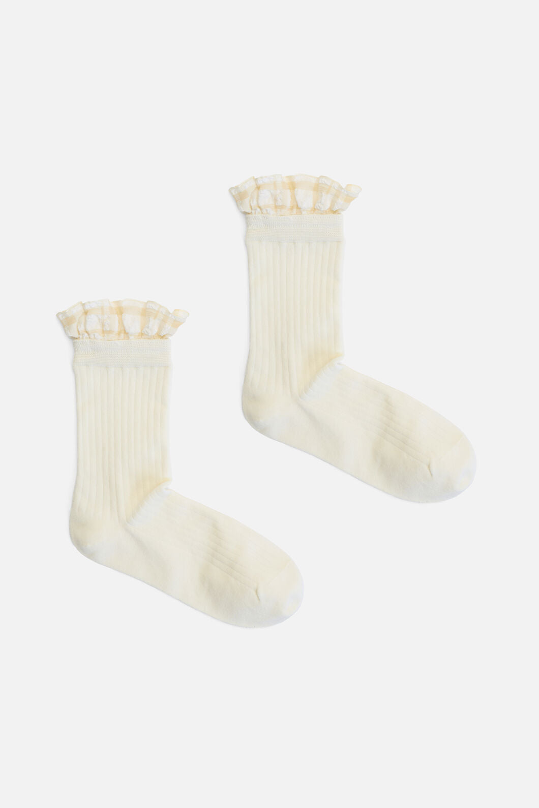 Princess Highway - Cream Rib Frill Sock - cream