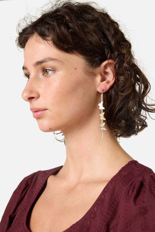 Princess Highway - Butterfly Drop Earrings - gold