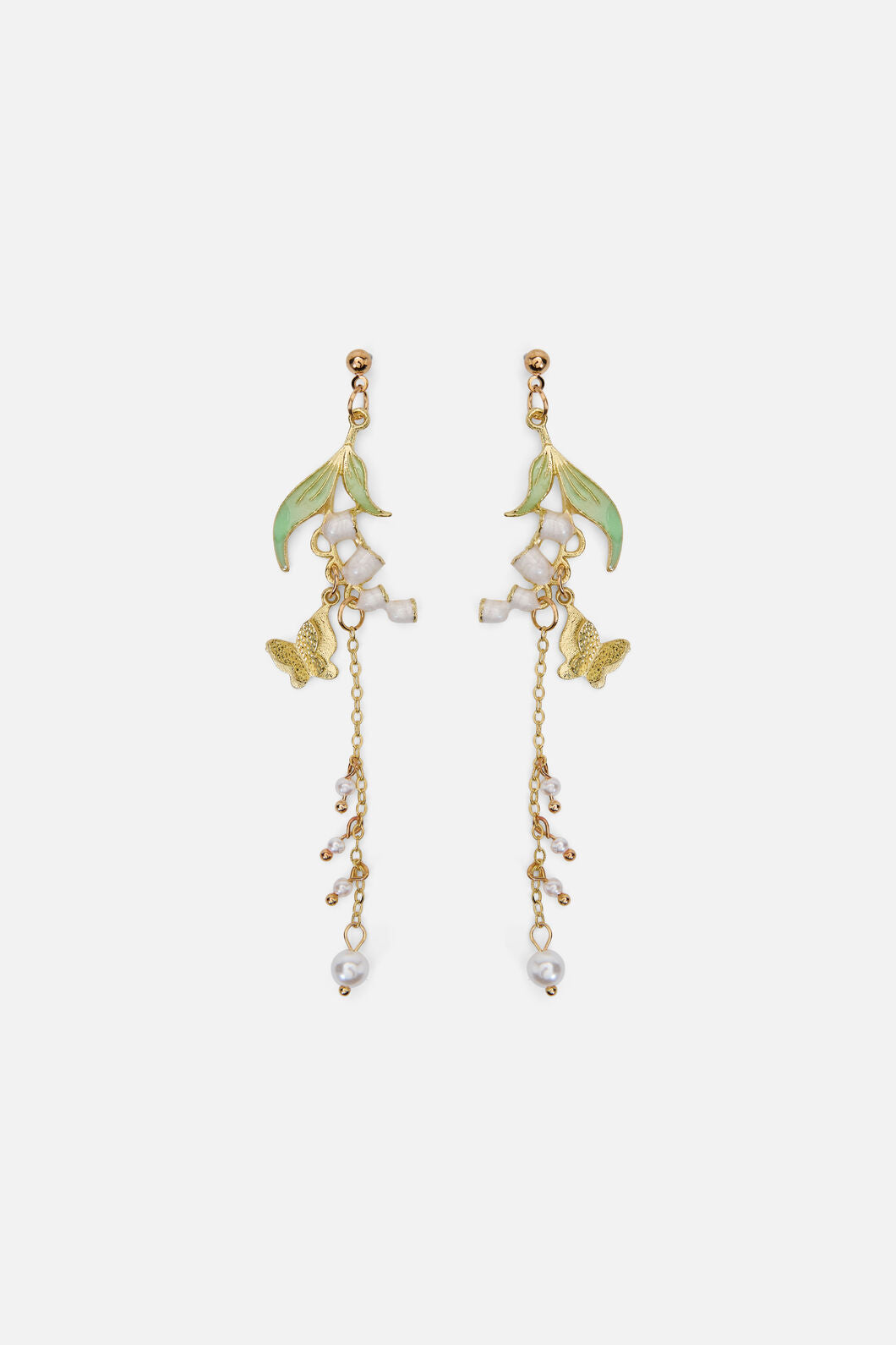 Princess Highway - Butterfly Drop Earrings - gold