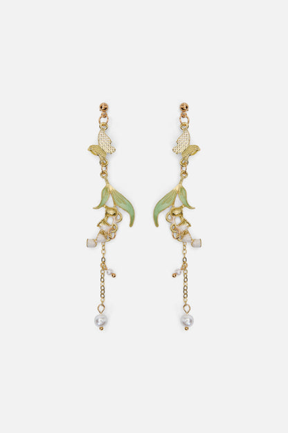 Princess Highway - Butterfly Drop Earrings - gold