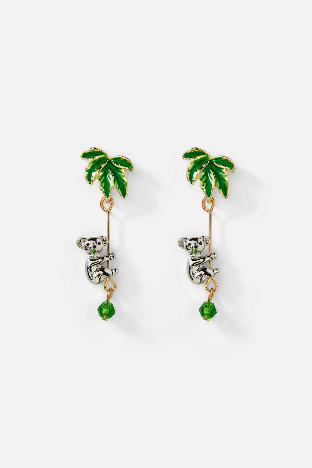 Princess Highway - Koala In The Tree Earrings - green