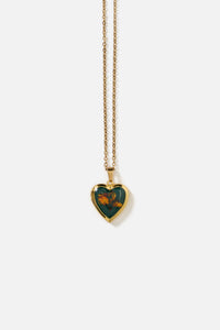 Princess Highway - Floral Heart Locket - teal