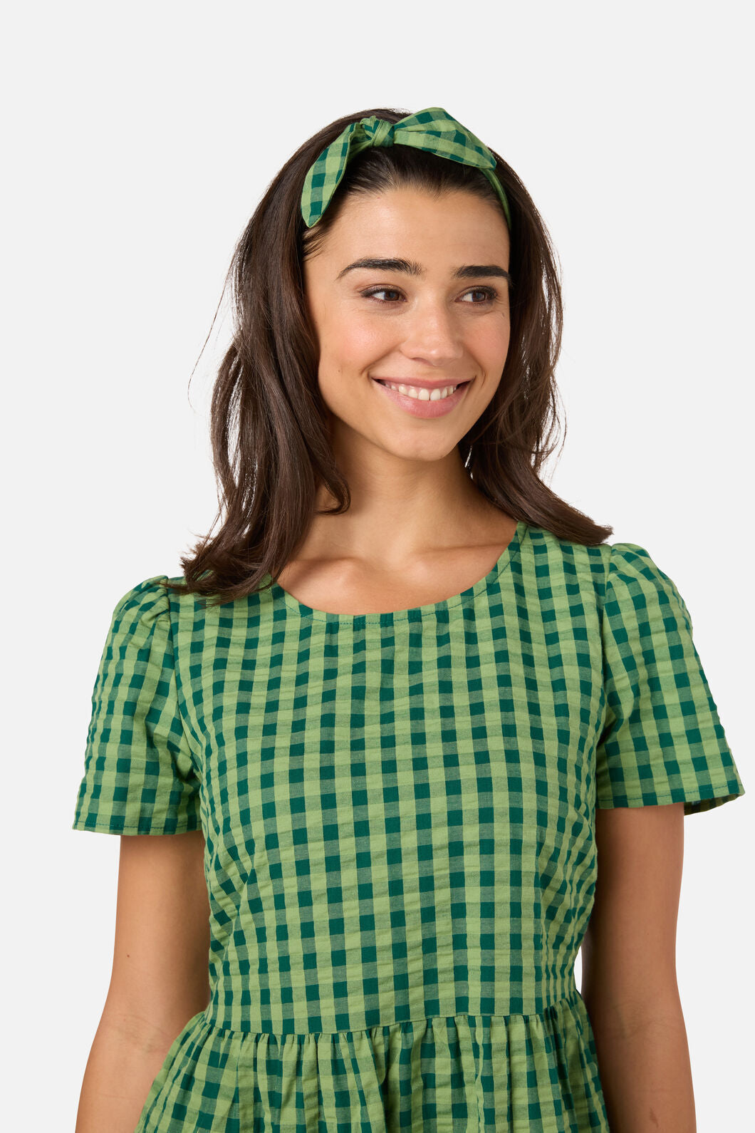 Princess Highway - Green Margot Check Headband - green