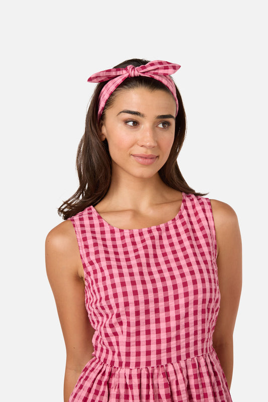 Princess Highway - Pink Margot Check Headband - pink