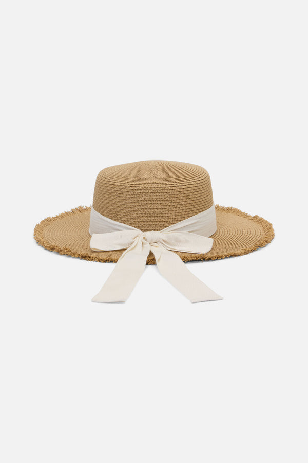 Princess Highway - Contrast Bow Sun Hat - natural