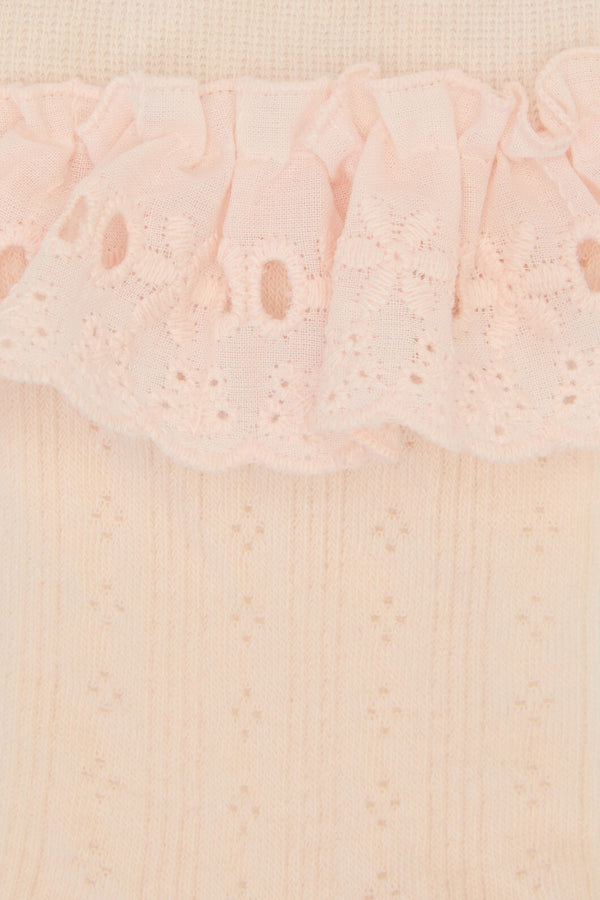 Princess Highway - Pointelle Lace Frill Sock - pink