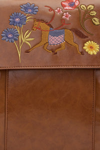 Princess Highway - Fancy Horse EmbroideryBackpack - tan