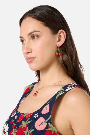 Princess Highway - Strawberry Sleeper Earrings - gold