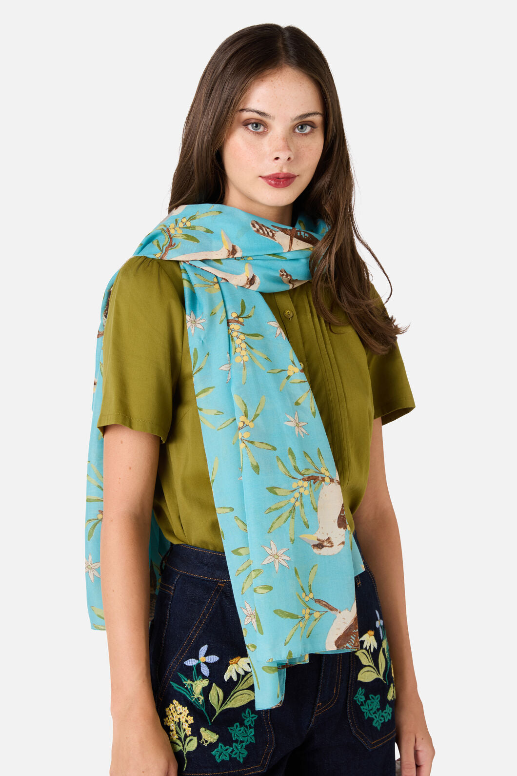 Princess Highway - Kookaburra Soft Scarf - blue