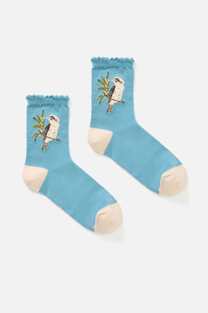 Princess Highway - Kookaburra Sock - blue