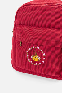 Princess Highway - Honey Bee Cord Backpack - dark-red